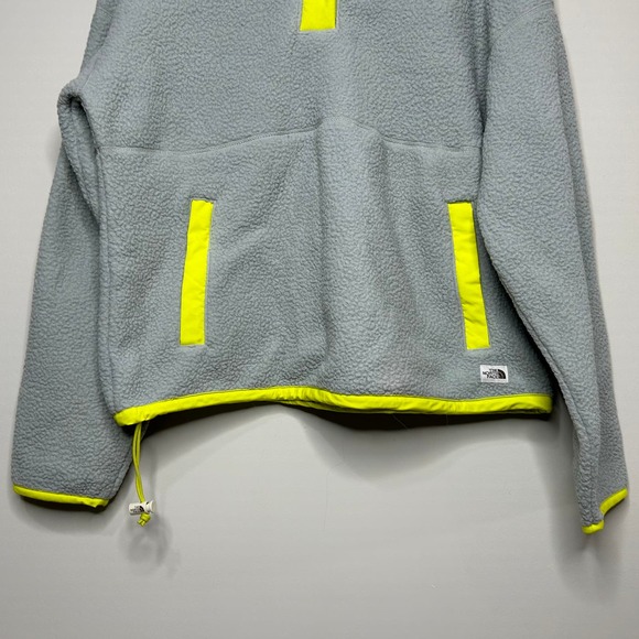 The North Face Cragmont Gray Fleece Pullover 1/4 Snap Size M - Picture 2 of 11